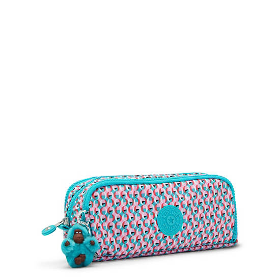 Sacs Kipling Gitroy Printed Pencil Case Turquoise | FR 1084YX